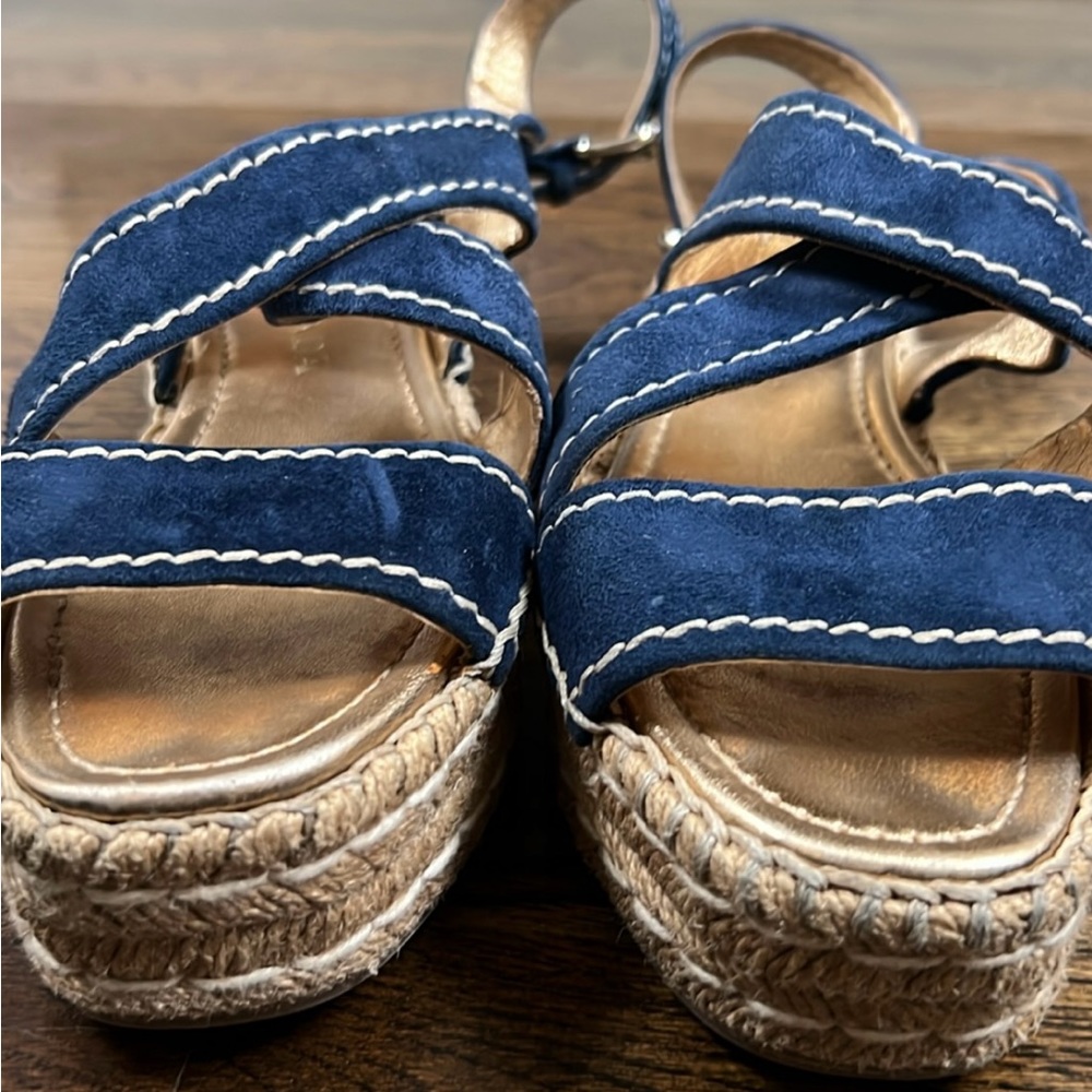 Prada Crisscross Suede Espadrille Sandals Size 36 1/2 (6.5) - Picture 8 of 8